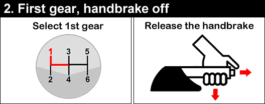 2. How to move a car off without the handbrake
